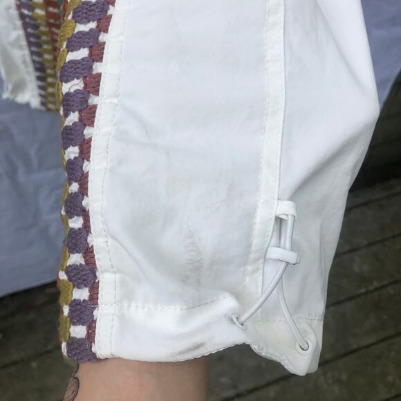 Free People Movement Pants Embroidered Patch Baggy Straight Leg Cinch Cuff M - Picture 8 of 14